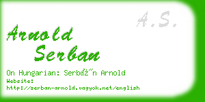 arnold serban business card